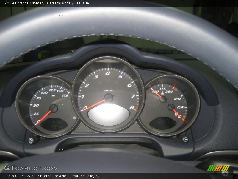 Carrara White / Sea Blue 2009 Porsche Cayman
