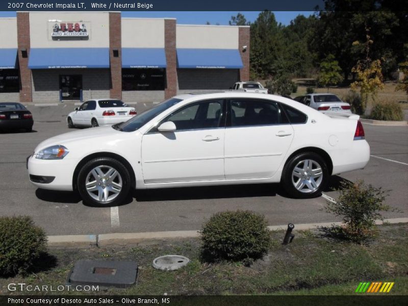 White / Neutral Beige 2007 Chevrolet Impala LT