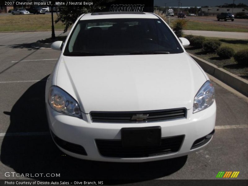 White / Neutral Beige 2007 Chevrolet Impala LT