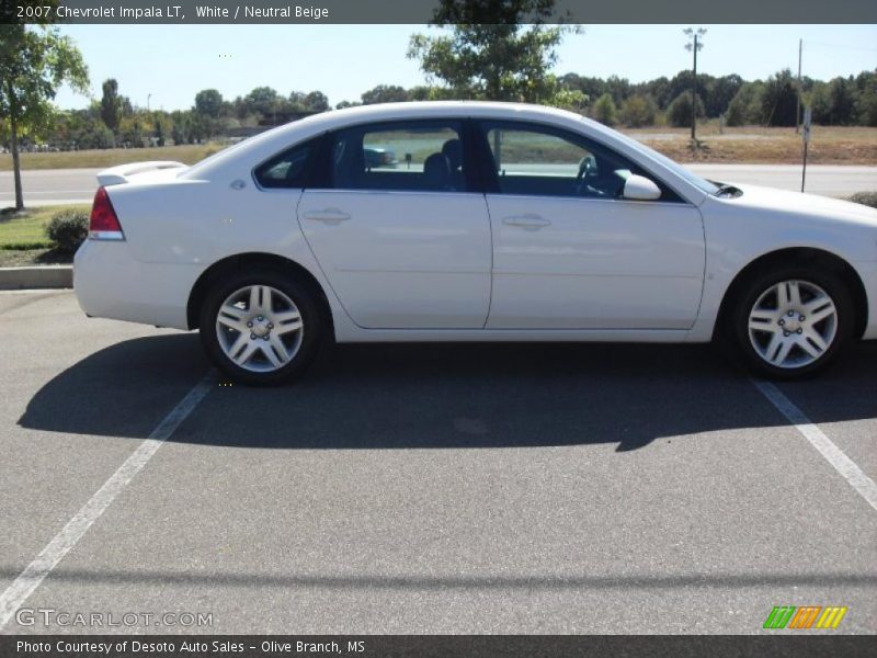White / Neutral Beige 2007 Chevrolet Impala LT