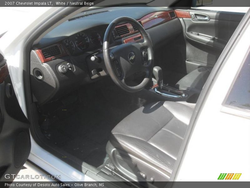 White / Neutral Beige 2007 Chevrolet Impala LT