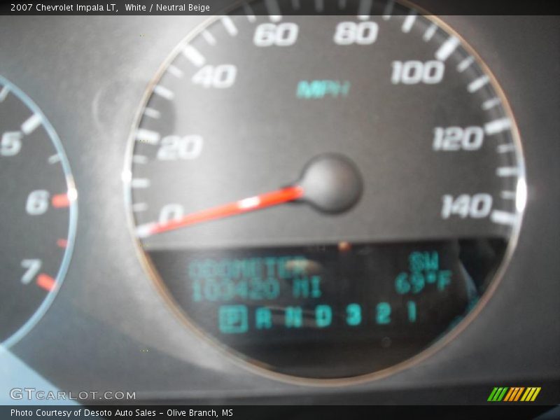 White / Neutral Beige 2007 Chevrolet Impala LT