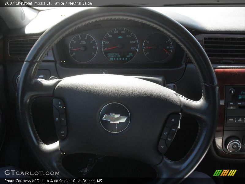 White / Neutral Beige 2007 Chevrolet Impala LT