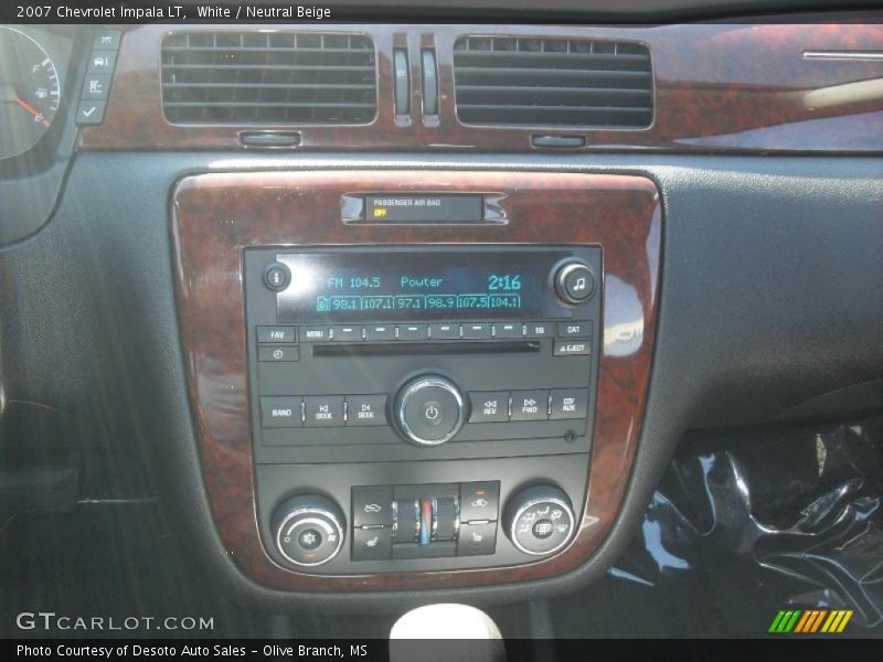 White / Neutral Beige 2007 Chevrolet Impala LT