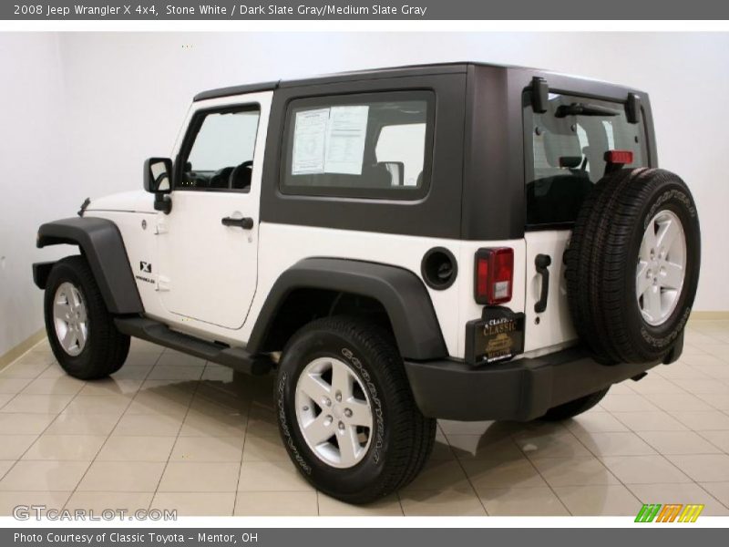 Stone White / Dark Slate Gray/Medium Slate Gray 2008 Jeep Wrangler X 4x4