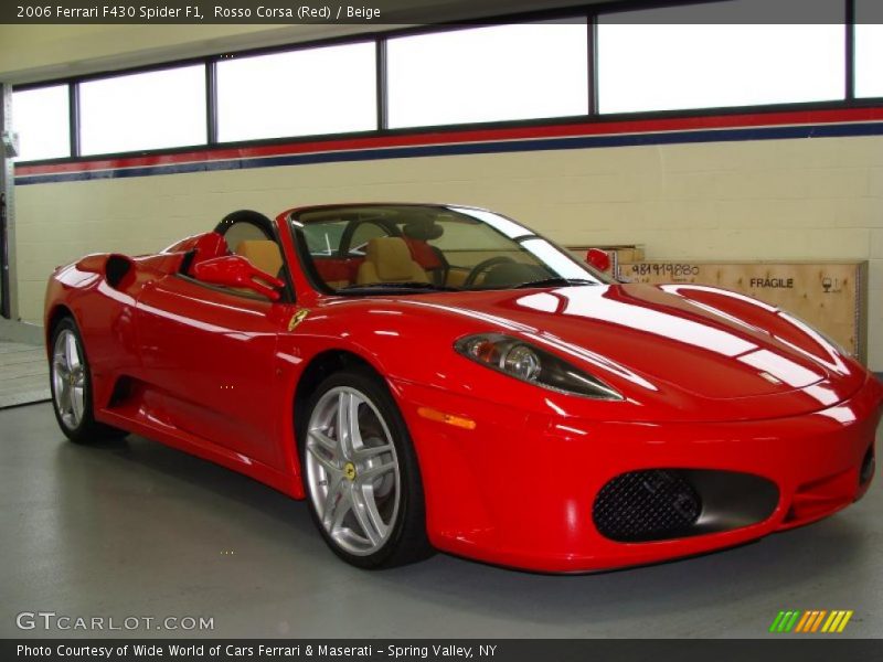 Rosso Corsa (Red) / Beige 2006 Ferrari F430 Spider F1