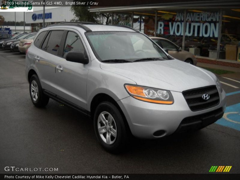 Bright Silver / Gray 2009 Hyundai Santa Fe GLS 4WD