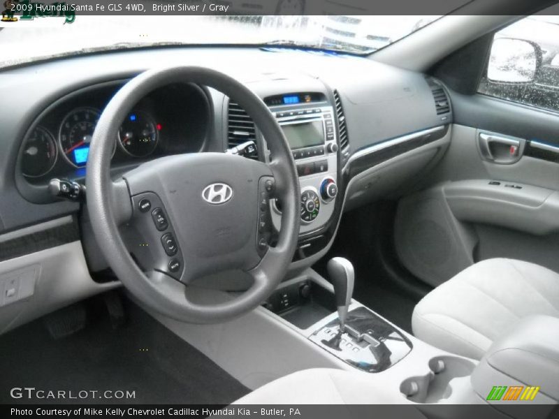 Bright Silver / Gray 2009 Hyundai Santa Fe GLS 4WD