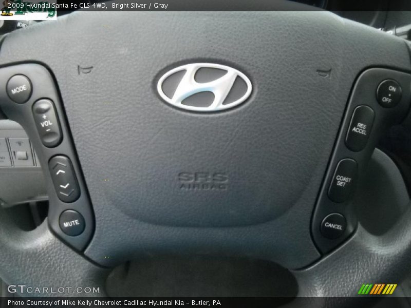 Bright Silver / Gray 2009 Hyundai Santa Fe GLS 4WD