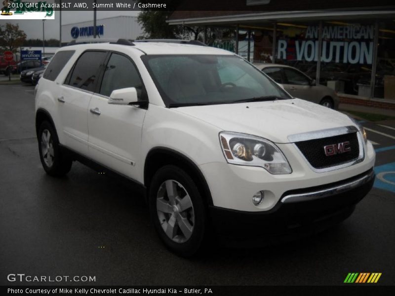 Summit White / Cashmere 2010 GMC Acadia SLT AWD