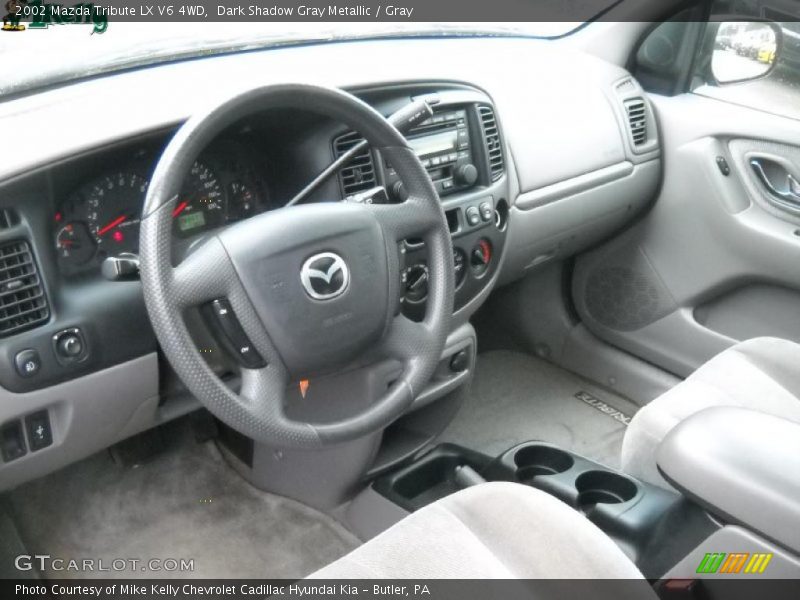 Dark Shadow Gray Metallic / Gray 2002 Mazda Tribute LX V6 4WD