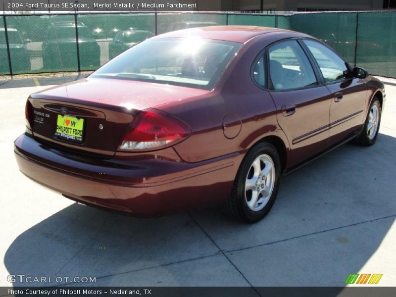 Merlot Metallic / Medium Parchment 2004 Ford Taurus SE Sedan