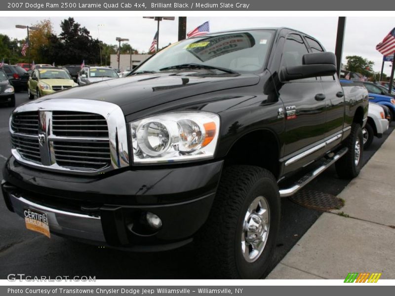 Brilliant Black / Medium Slate Gray 2007 Dodge Ram 2500 Laramie Quad Cab 4x4