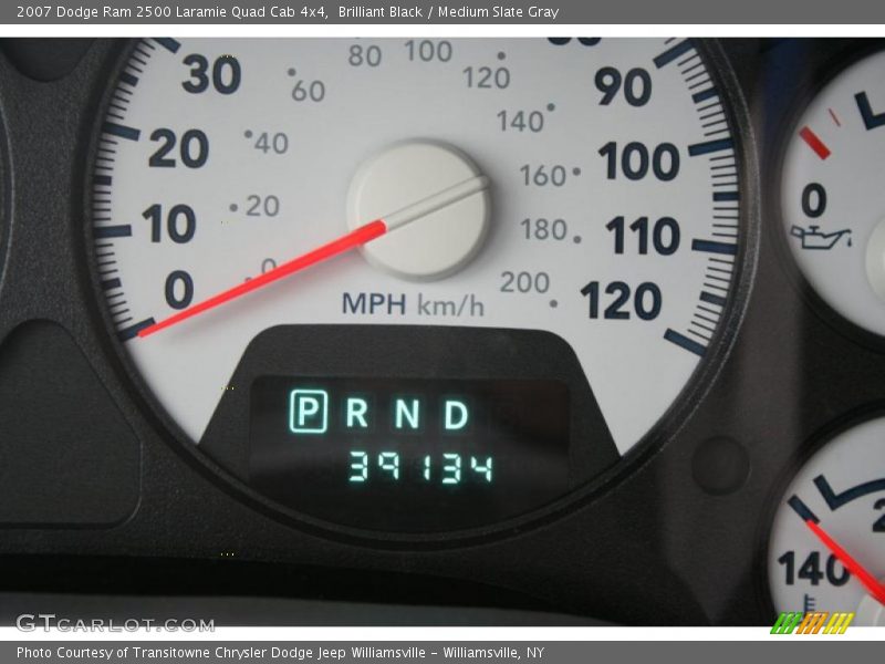 Brilliant Black / Medium Slate Gray 2007 Dodge Ram 2500 Laramie Quad Cab 4x4