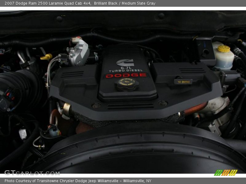 Brilliant Black / Medium Slate Gray 2007 Dodge Ram 2500 Laramie Quad Cab 4x4