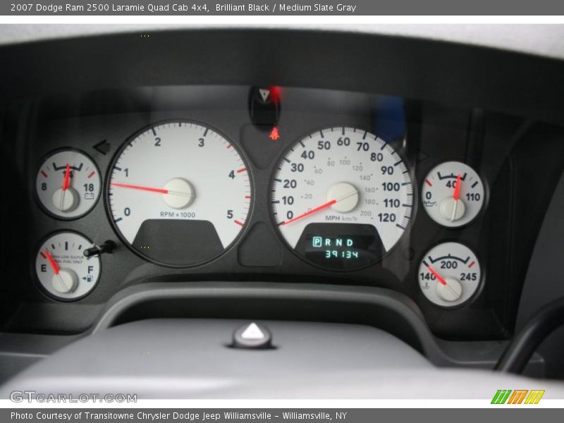 Brilliant Black / Medium Slate Gray 2007 Dodge Ram 2500 Laramie Quad Cab 4x4