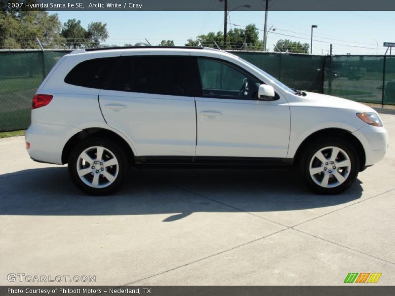 Arctic White / Gray 2007 Hyundai Santa Fe SE