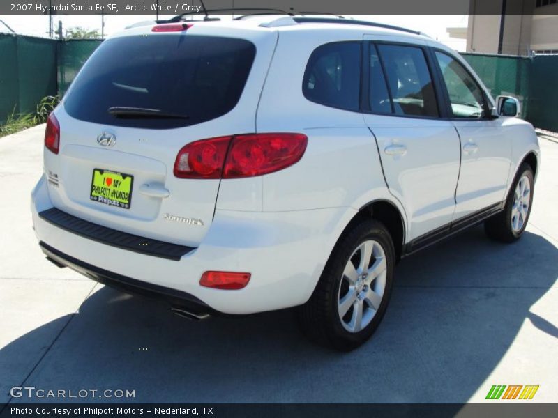 Arctic White / Gray 2007 Hyundai Santa Fe SE