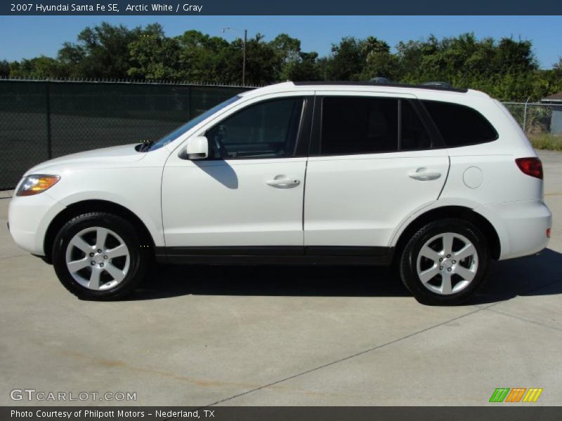 Arctic White / Gray 2007 Hyundai Santa Fe SE