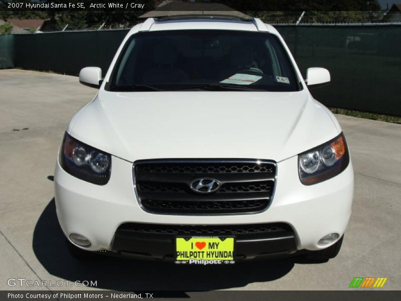 Arctic White / Gray 2007 Hyundai Santa Fe SE