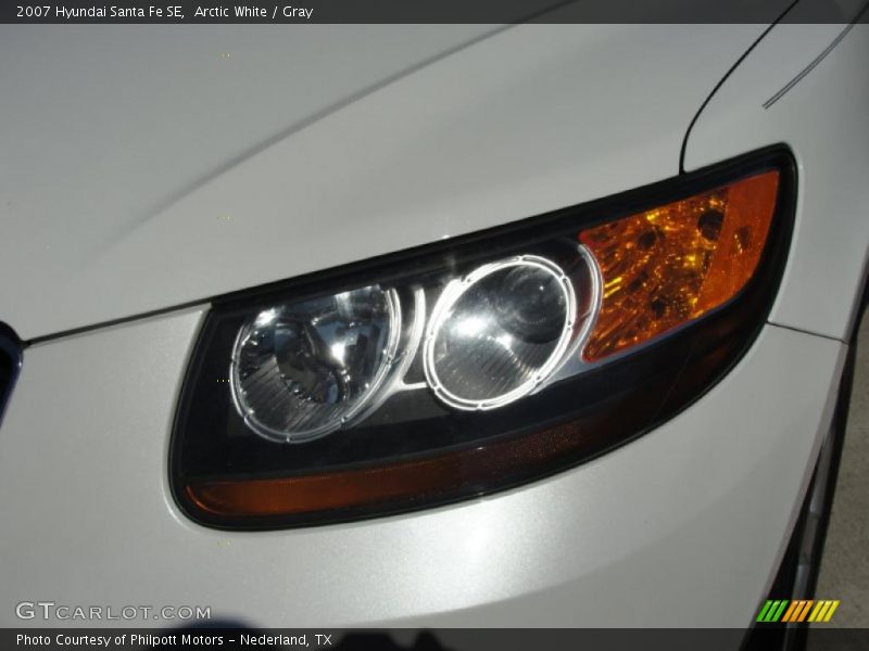 Arctic White / Gray 2007 Hyundai Santa Fe SE