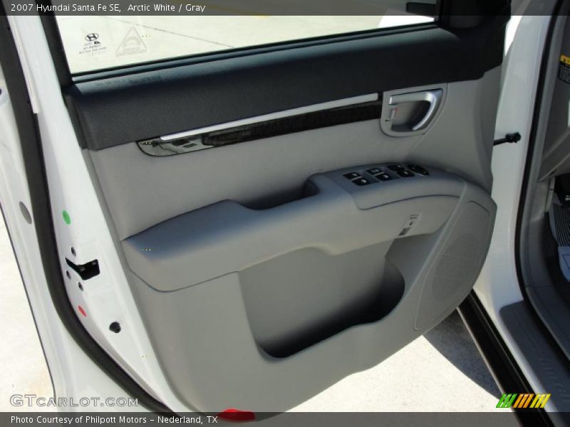 Arctic White / Gray 2007 Hyundai Santa Fe SE