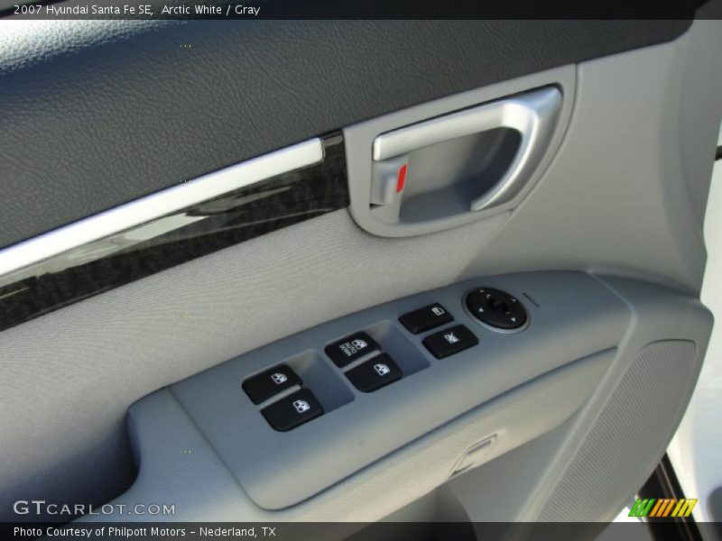Arctic White / Gray 2007 Hyundai Santa Fe SE