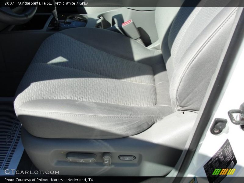 Arctic White / Gray 2007 Hyundai Santa Fe SE