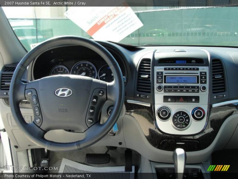 Arctic White / Gray 2007 Hyundai Santa Fe SE