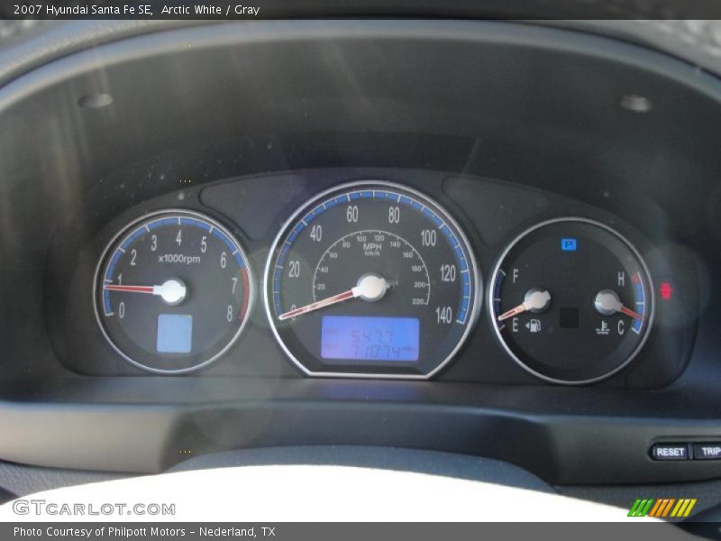 Arctic White / Gray 2007 Hyundai Santa Fe SE