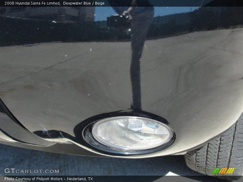 Deepwater Blue / Beige 2008 Hyundai Santa Fe Limited
