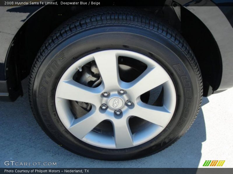 Deepwater Blue / Beige 2008 Hyundai Santa Fe Limited