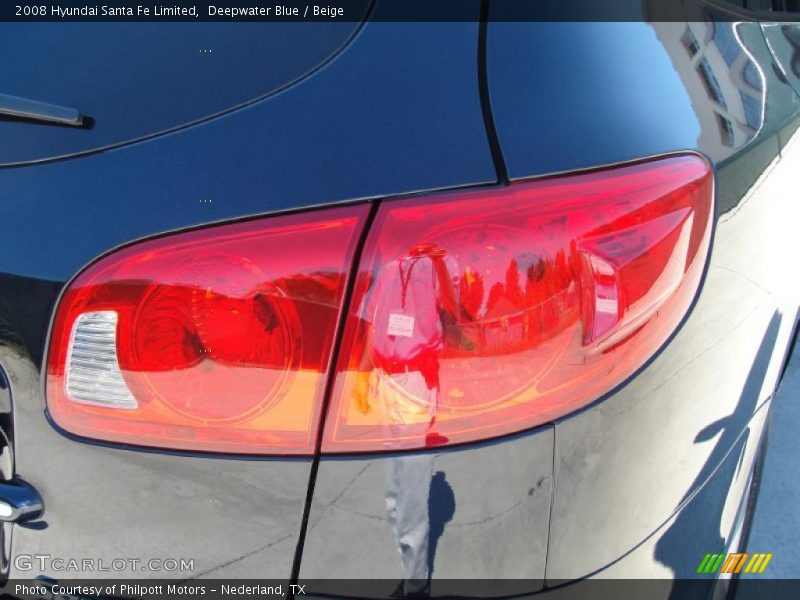 Deepwater Blue / Beige 2008 Hyundai Santa Fe Limited