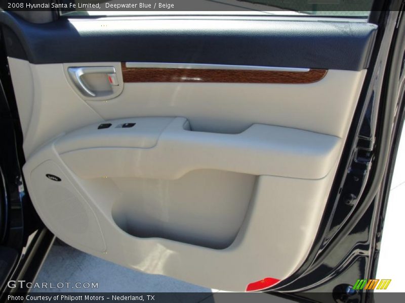 Deepwater Blue / Beige 2008 Hyundai Santa Fe Limited