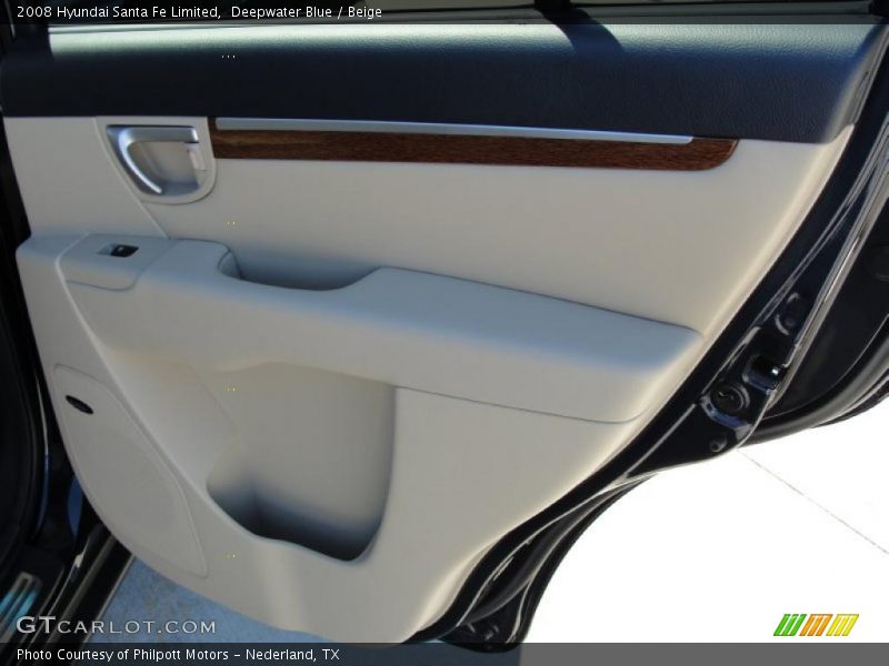 Deepwater Blue / Beige 2008 Hyundai Santa Fe Limited