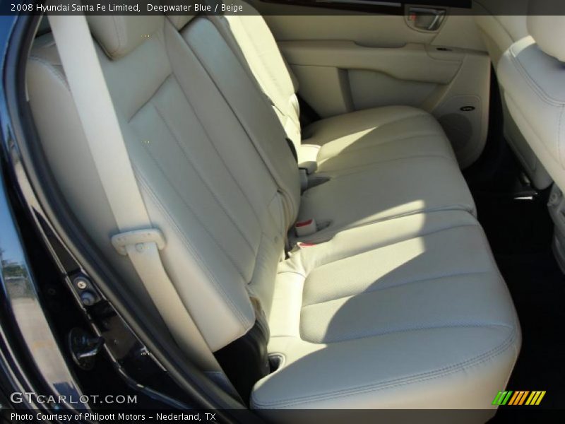 Deepwater Blue / Beige 2008 Hyundai Santa Fe Limited