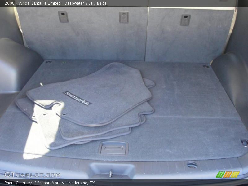 Deepwater Blue / Beige 2008 Hyundai Santa Fe Limited