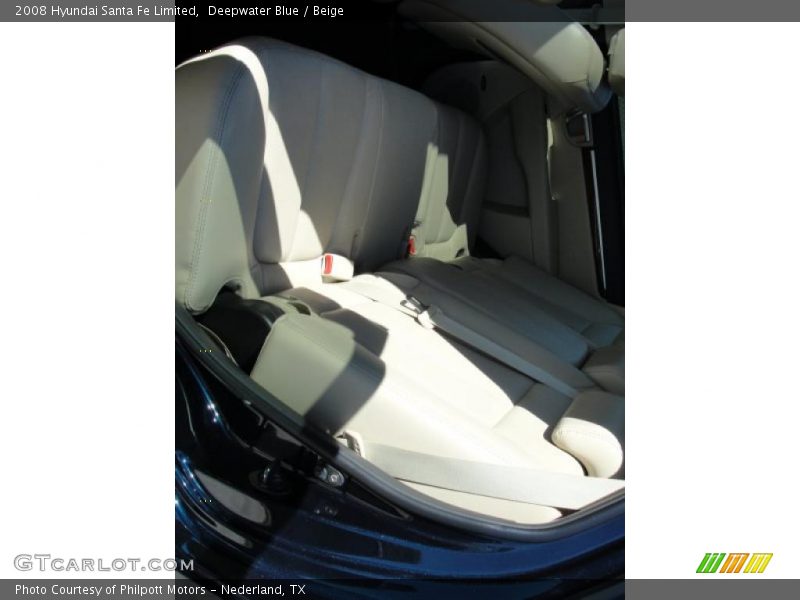 Deepwater Blue / Beige 2008 Hyundai Santa Fe Limited