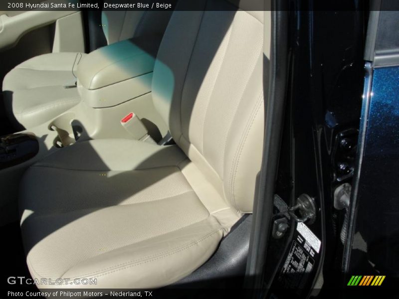 Deepwater Blue / Beige 2008 Hyundai Santa Fe Limited