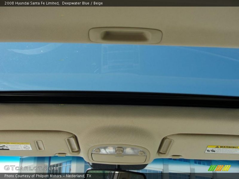 Deepwater Blue / Beige 2008 Hyundai Santa Fe Limited