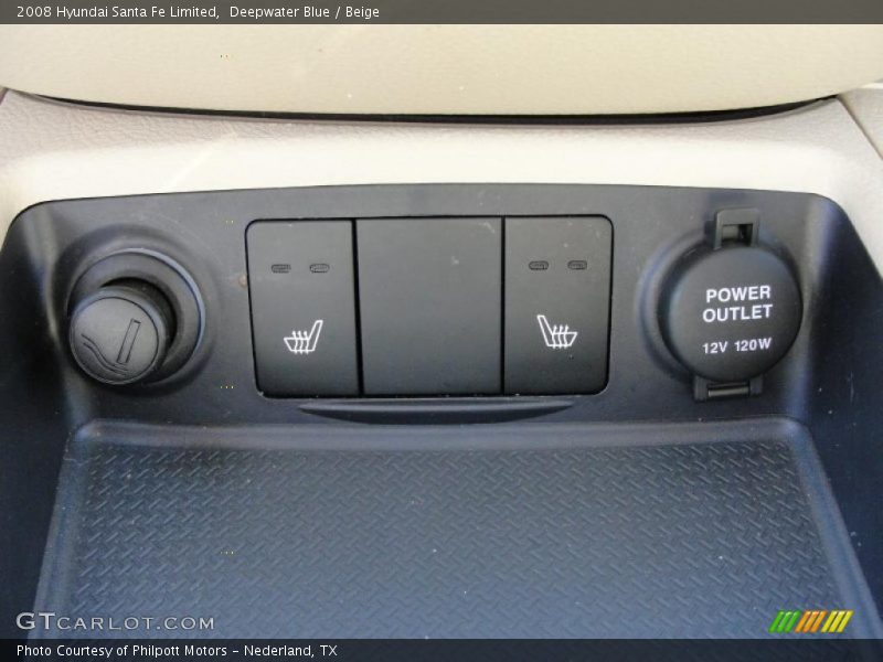 Deepwater Blue / Beige 2008 Hyundai Santa Fe Limited