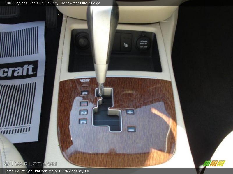 Deepwater Blue / Beige 2008 Hyundai Santa Fe Limited