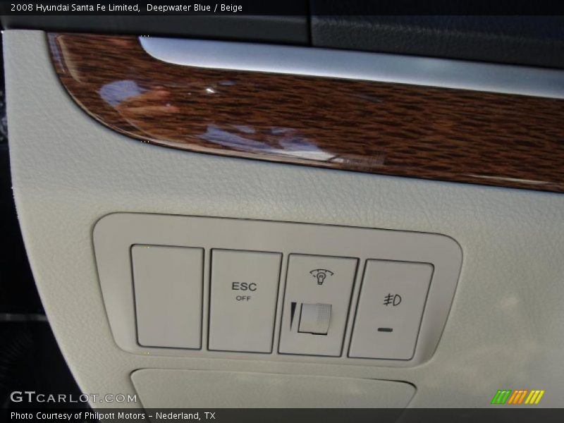 Deepwater Blue / Beige 2008 Hyundai Santa Fe Limited