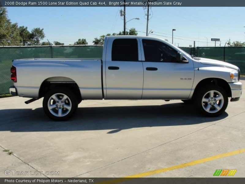 Bright Silver Metallic / Medium Slate Gray 2008 Dodge Ram 1500 Lone Star Edition Quad Cab 4x4