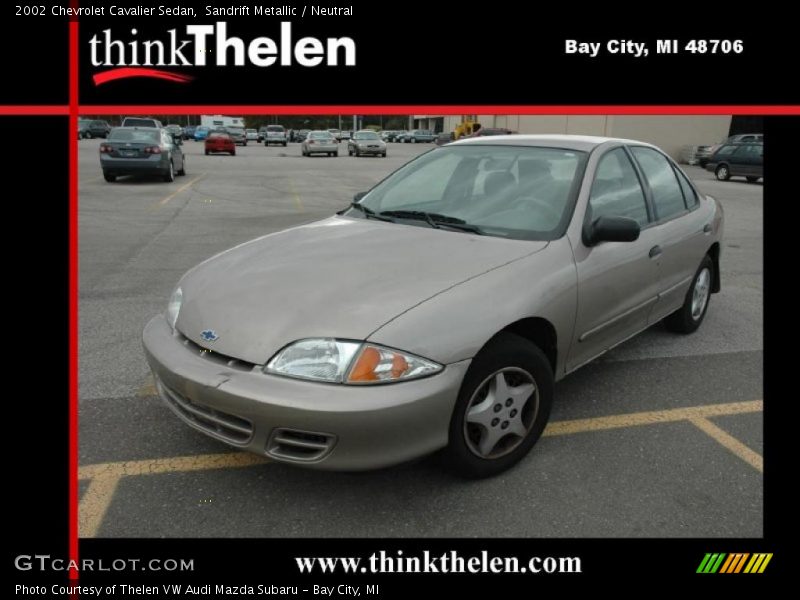 Sandrift Metallic / Neutral 2002 Chevrolet Cavalier Sedan