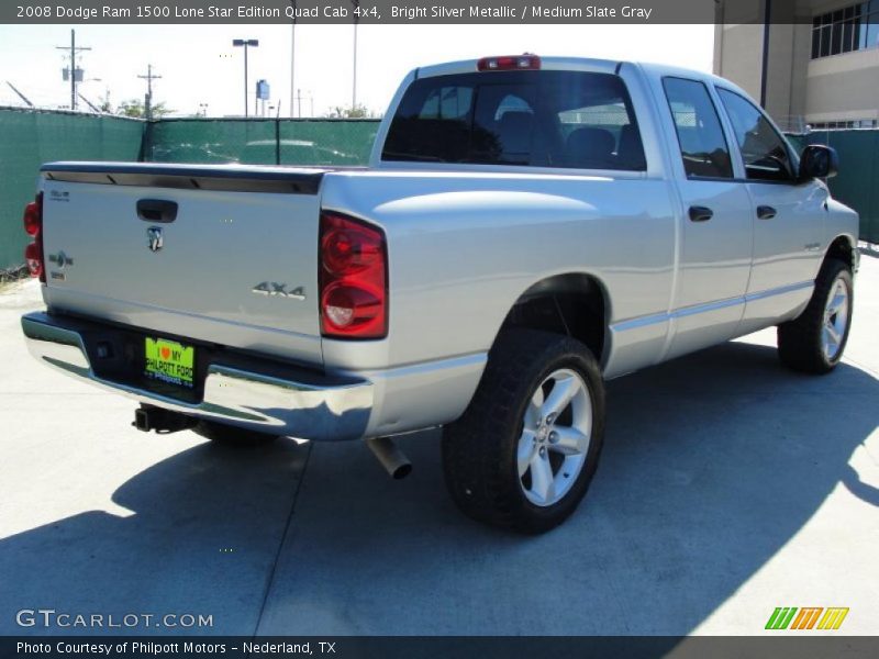 Bright Silver Metallic / Medium Slate Gray 2008 Dodge Ram 1500 Lone Star Edition Quad Cab 4x4