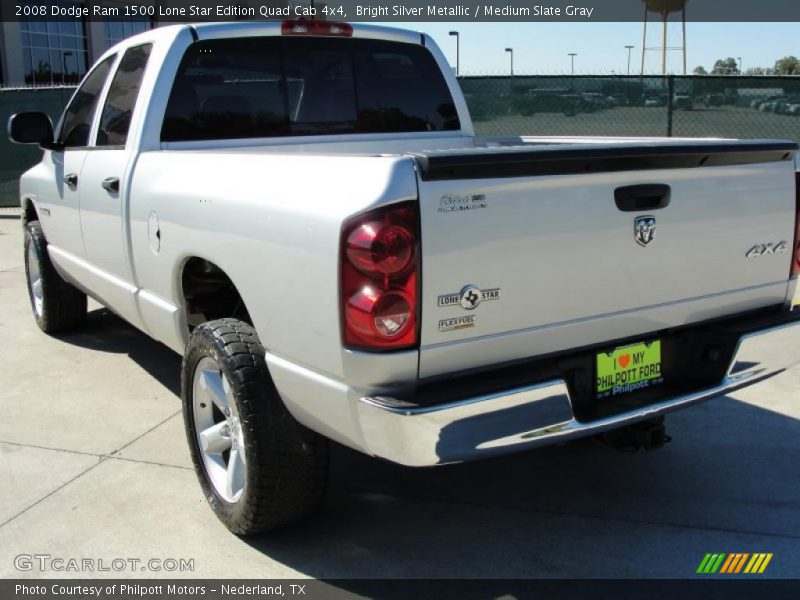 Bright Silver Metallic / Medium Slate Gray 2008 Dodge Ram 1500 Lone Star Edition Quad Cab 4x4