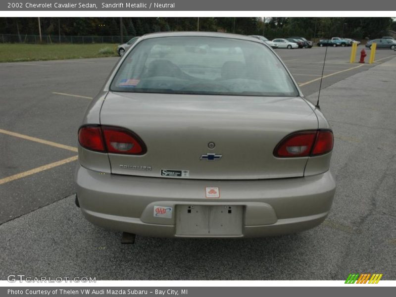Sandrift Metallic / Neutral 2002 Chevrolet Cavalier Sedan
