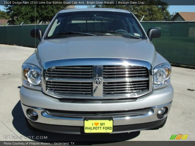 Bright Silver Metallic / Medium Slate Gray 2008 Dodge Ram 1500 Lone Star Edition Quad Cab 4x4