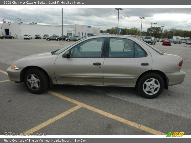 Sandrift Metallic / Neutral 2002 Chevrolet Cavalier Sedan